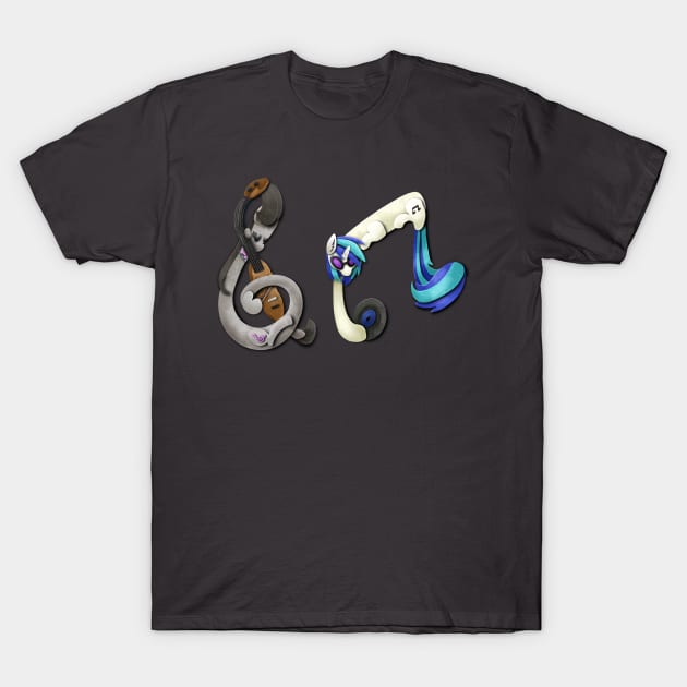 Abstract Paper Musical Duo T-Shirt by CatScratchPaper